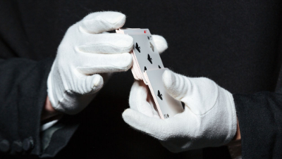 扑克魔术绝技之扑克牌洗牌控牌的纯手法技巧展示