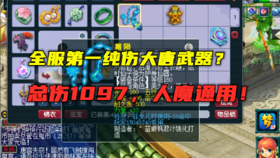 梦幻西游：全服第一纯伤武器？1097总伤鞭子，人魔族通用，发财！