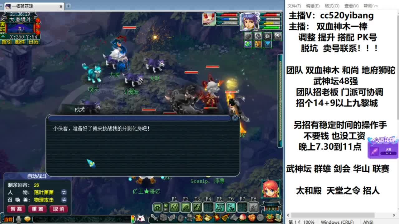 双血神木 暴力PK 招队友 操作手 第8段