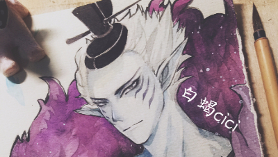 【阴阳师水彩手绘】荒川之主