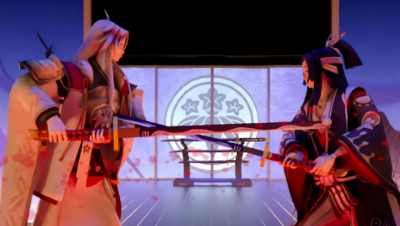 物理渲染重制鬼切绘卷 源赖光：这锅我背了 喵刀毕设 C4D