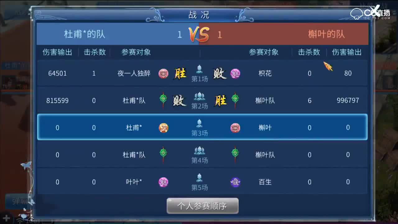 明星赛第五季-神勇组-杜甫VS槲叶