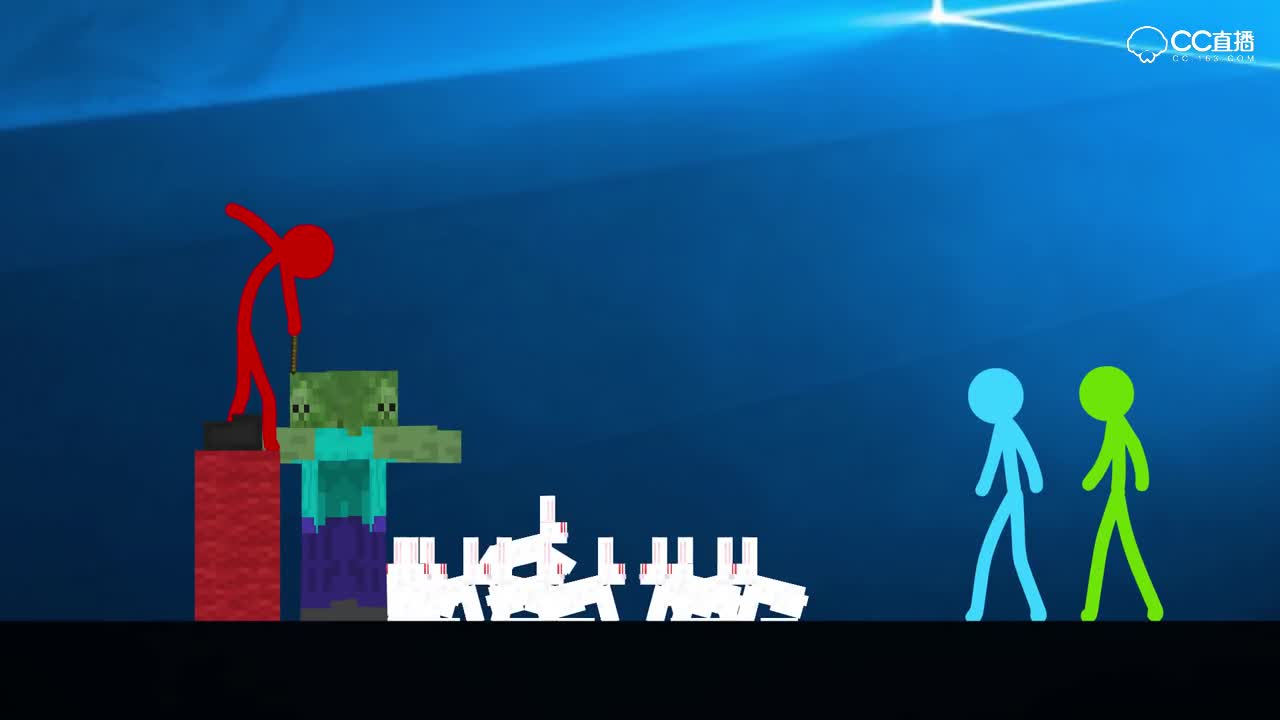 我的世界精彩动画：火柴人与命令方块