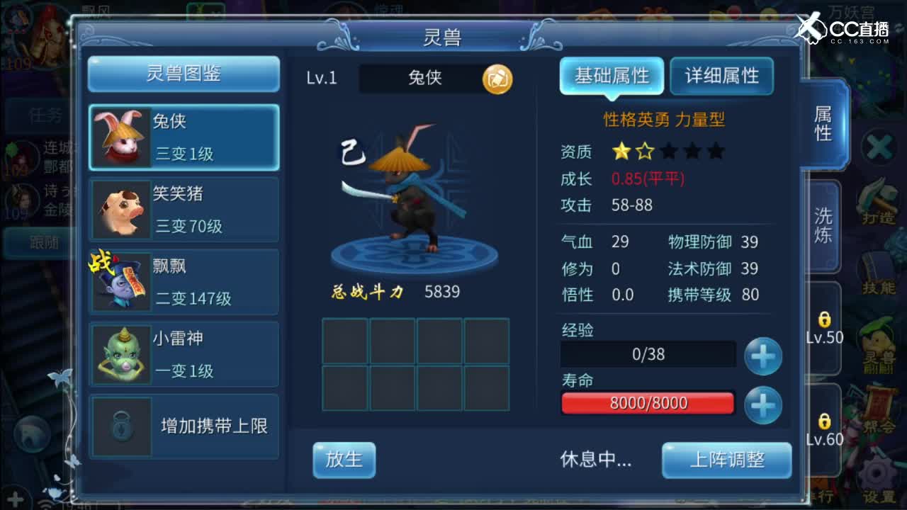 开小雷神宠物性格