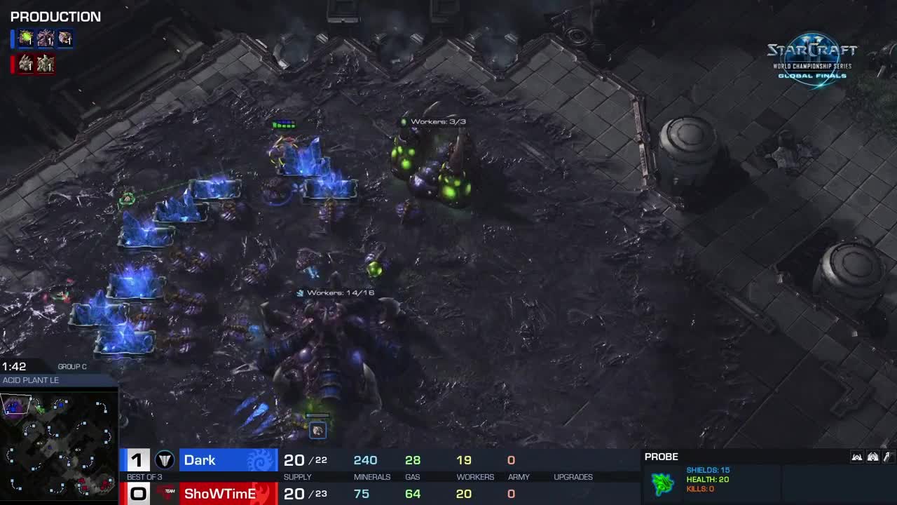 2018《星际争霸II》世界锦标赛全球总决赛 败者组比赛 Dark vs ShoWTimE