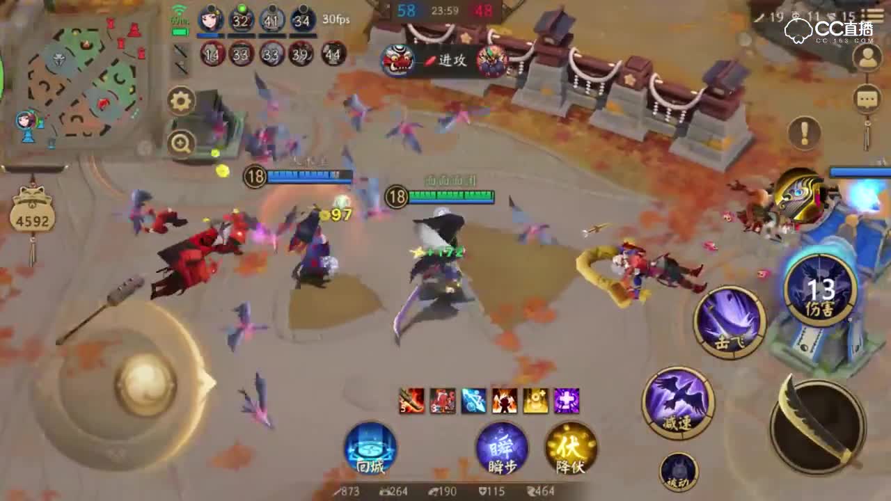 《决战平安京》金身鸦天狗，30杀17万伤害伤害爆炸