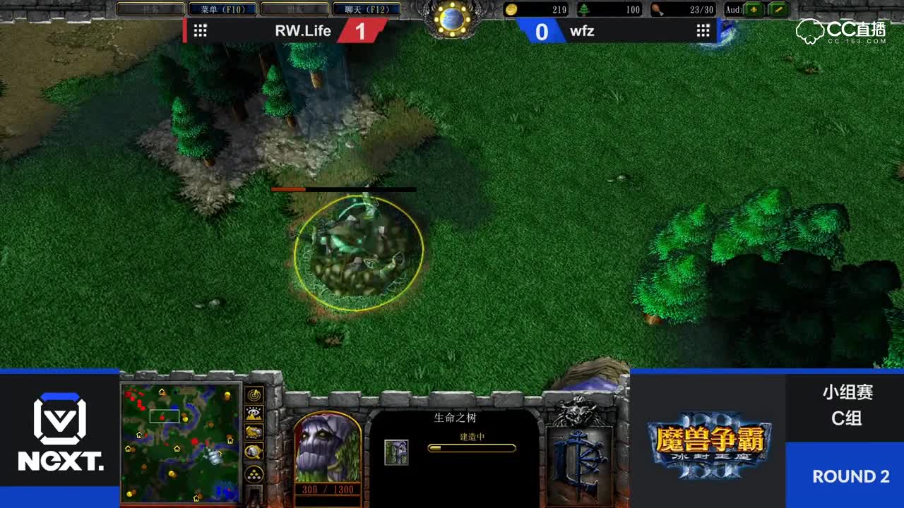 【魔兽争霸III团队征服赛】小组积分赛 C组 RW.Life VS wfz