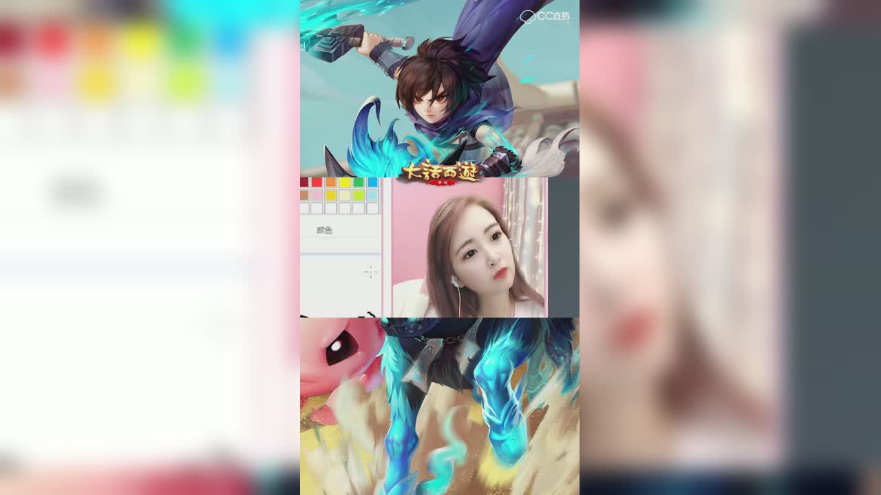 美女主播这神仙画技，画的是啥咱也不知道，咱也不敢问呐！【竖屏】
