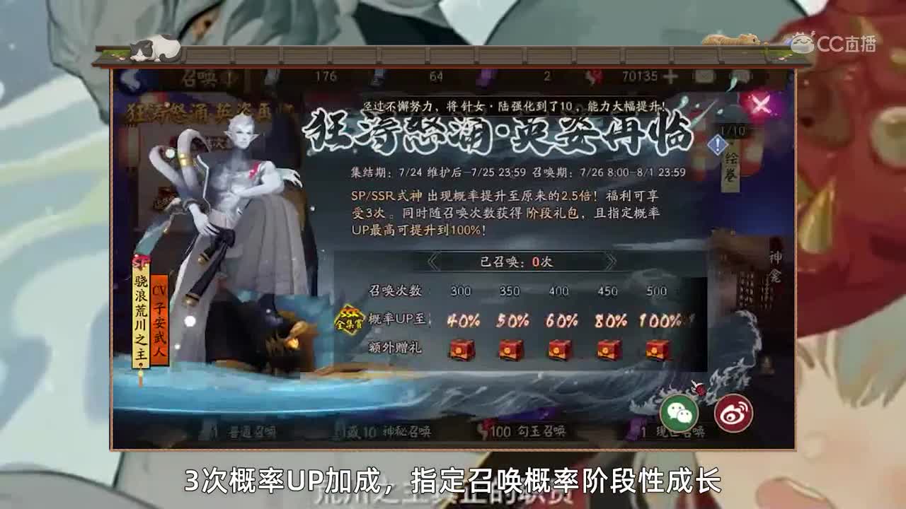 【阴阳师】SP骁浪荒川之主降临！系列活动开启！（20190724期体服维护解读）