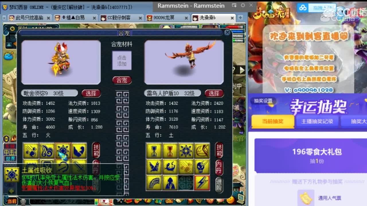 9技能童子+10技能护盾=野生8技能雷鸟