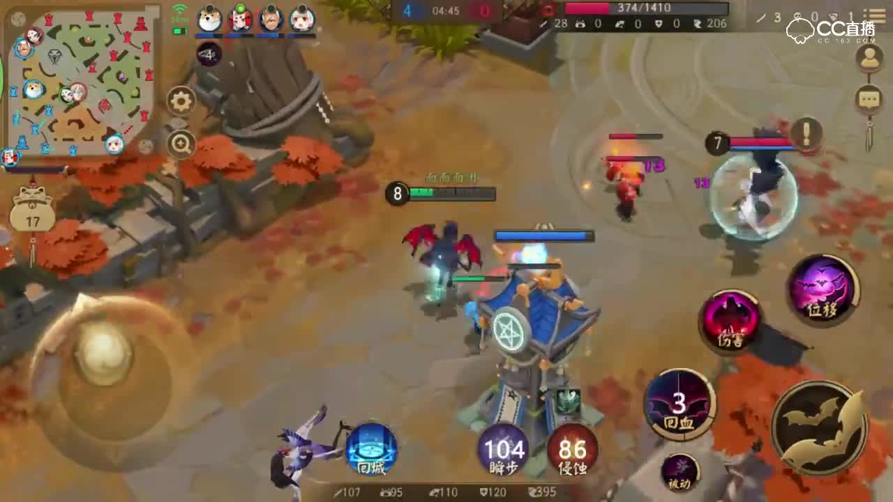 《决战平安京》残血吸血姬反杀满血鸟狗，都说不要越塔了