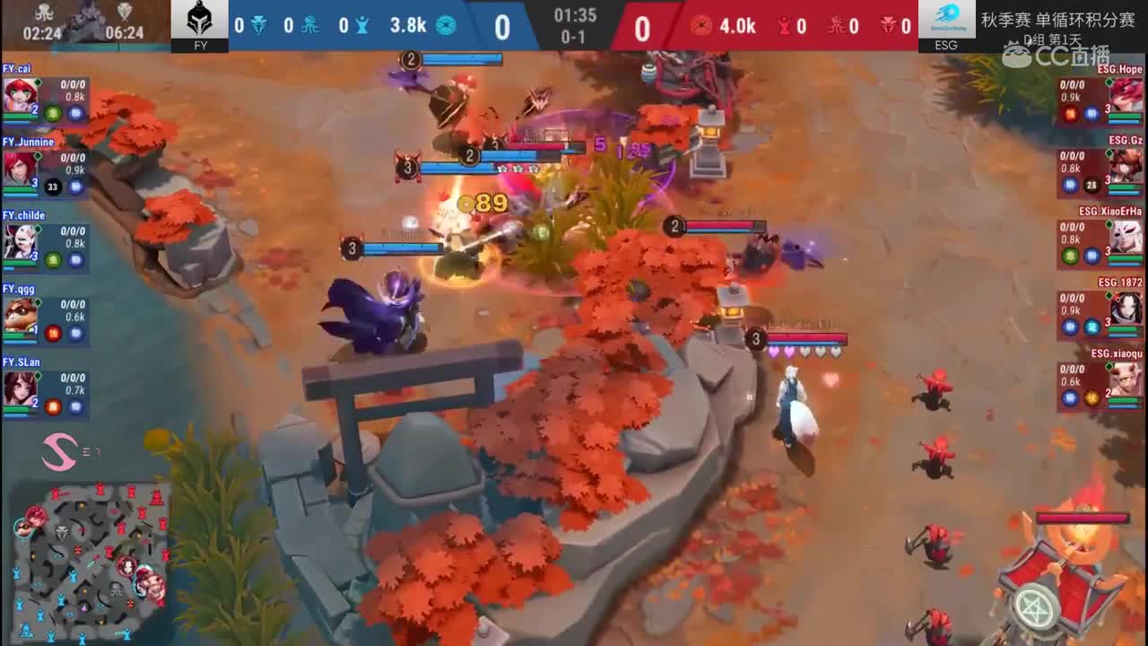 【2019NEXT秋季赛】决战平安京！D组 ESG vs FY