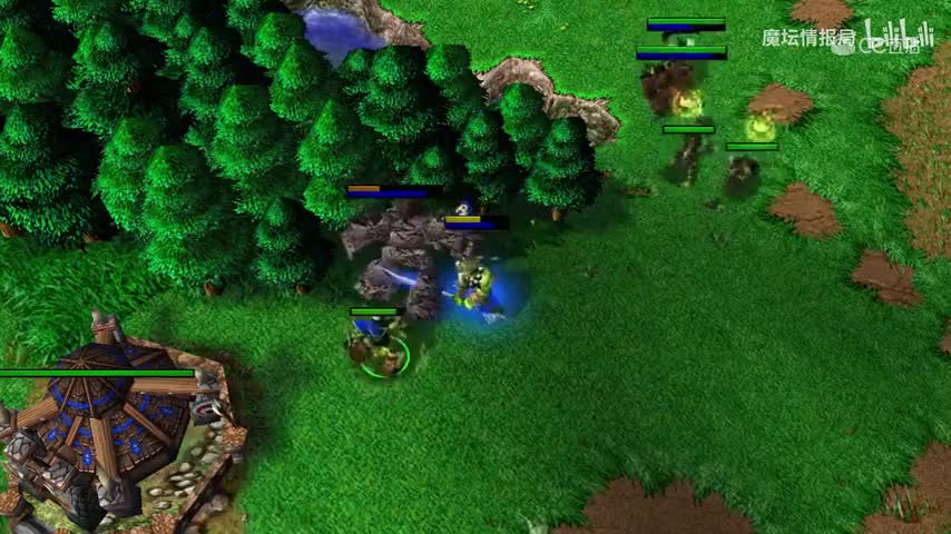 【魔兽争霸3】把石头人研究到极致的兽族玩家，TM地图无建筑卡石头人教学演示