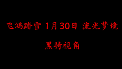 飞鸿踏雪1月30日 流光梦境