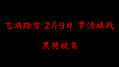 飞鸿踏雪2月9日 梦源城战