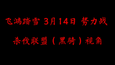 飞鸿踏雪3月14日 势力战