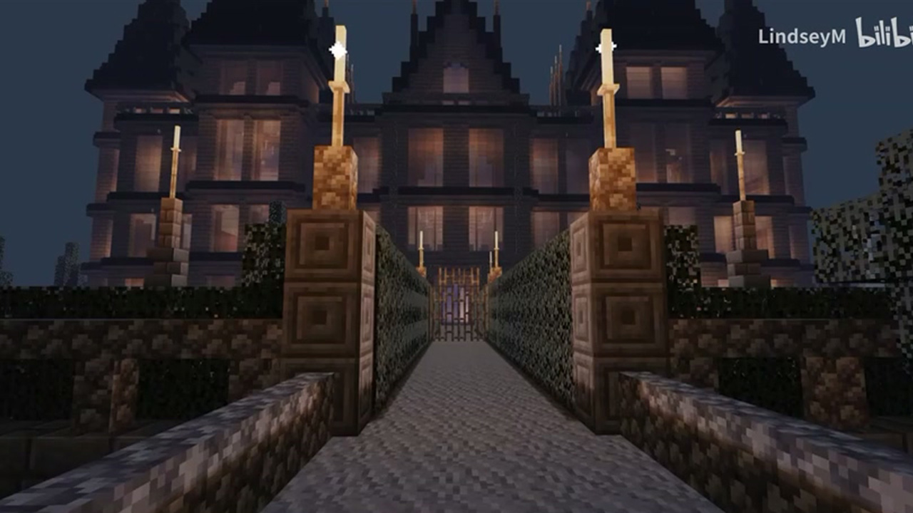 【MineCraft】超还原的马尔福庄园！马尔福夫人们快点入住！【LindseyM】