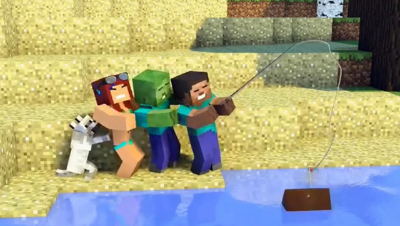 Alex and Steve  Love Story  Fishing  - Minecraft A