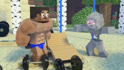 Best love story  Muscular skeleton Minecraft anima