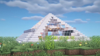如何在我的世界中建造金字塔现代房屋
