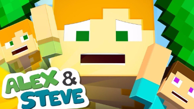 【Blue Monkey】Minecraft的人偶逃脱了!! - 史蒂夫和艾莉克丝的冒险 P1 -