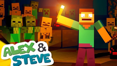 【Blue Monkey】别在MC里垂直下挖 - 史蒂夫和艾莉克丝的冒险 P4