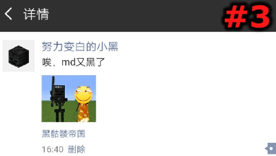 当MC里的小黑有了朋友圈...#3