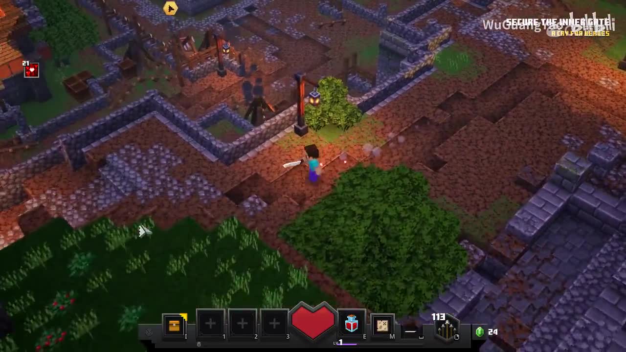 《Minecraft：地下城》封闭测试开全图通关全流程新手村