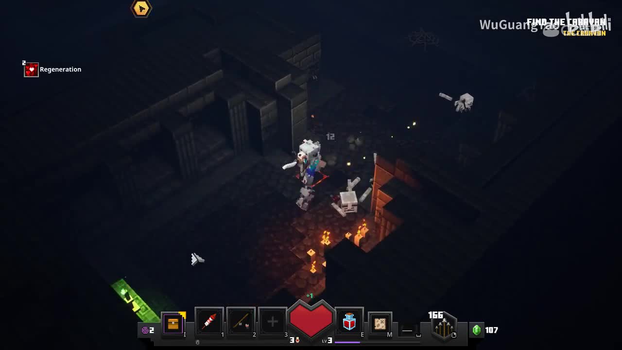 《Minecraft：地下城》封闭测试开全图通关全流程第一关