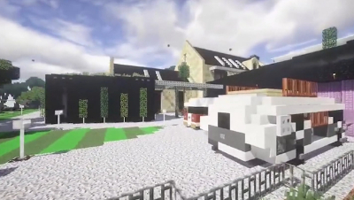 【Minecraft】筑龙[Bd] - 我的世界单人建筑作品——蓝色的多瑙河!