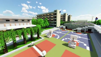 你可见过MC里的侨中？我的世界深圳市华侨城中学深圳湾部还原工程  Minecraft - 1.最终