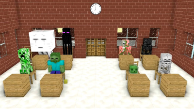 MONSTER SCHOOL VISITING BEES FARM - Minecraft Anim