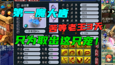 梦幻西游：“最花里胡哨”的第一魔大唐，苦等老王3天，只为取一只宠！