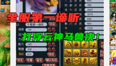 梦幻西游：千哥“全服第一谛听”打神马兽决，比17J童子都难得！