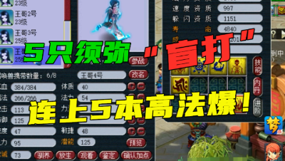 梦幻西游：5只须弥画魂连上5本高法爆，老王直呼这种打法太刺激！