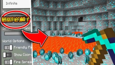 我的世界最富有的种子？上万人都拿不完的钻石！