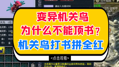梦幻西游：变异机关鸟为什么不能顶书？机关鸟打书拼全红