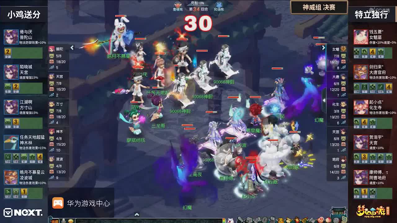 【2020NeXT夏季赛】《梦幻西游》电脑版神威组总决赛：特立独行VS小鸡送分
