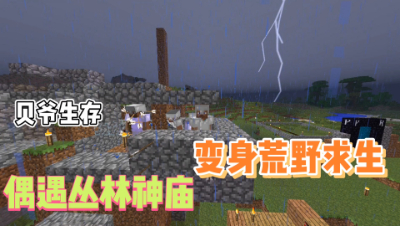 我的世界MITE生存40：荒野求生第三天驯服二只狼！