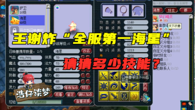 梦幻西游：王谢亲手炸出“全服第一海星”，11+7猜猜出了多少技能？
