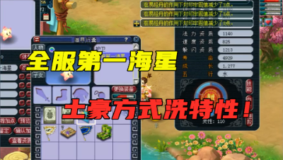 梦幻西游：全服第一海星洗特性，王谢土豪玩法，100个易经丹连点