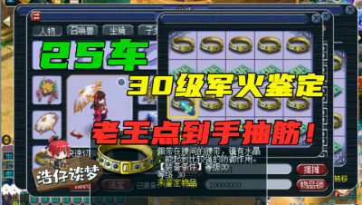 梦幻西游：25车30级装备鉴定，总成本仅300万，老王彻底被征服了！