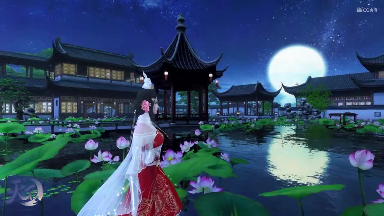 《天下3》绛罗沐风时装坐骑视频2