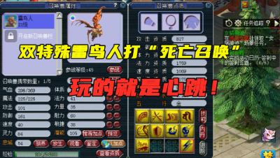 梦幻西游：双特殊雷鸟人打“死亡召唤”，一本几万块，真刺激！