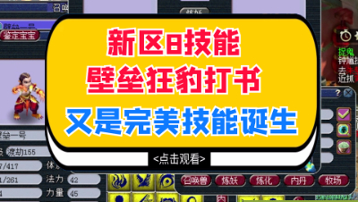 梦幻西游：新区8技能壁垒狂豹打书，又是完美技能的诞生