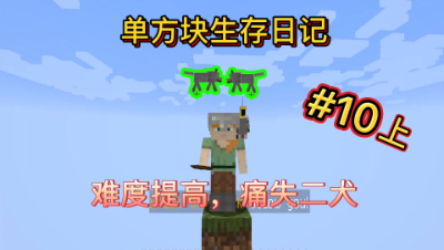 我的世界单方块10上：难度越来越大，两只爱犬牺牲了！