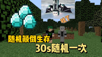 玩MC如果每30秒颠倒一次，你能挖到钻石吗！