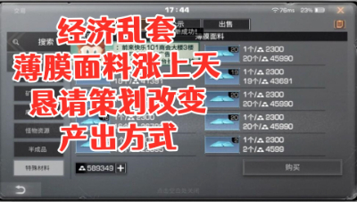 经济乱套!薄膜面料涨上天!恳请策划改变产出方式!明日之后 静观思禅 攻略