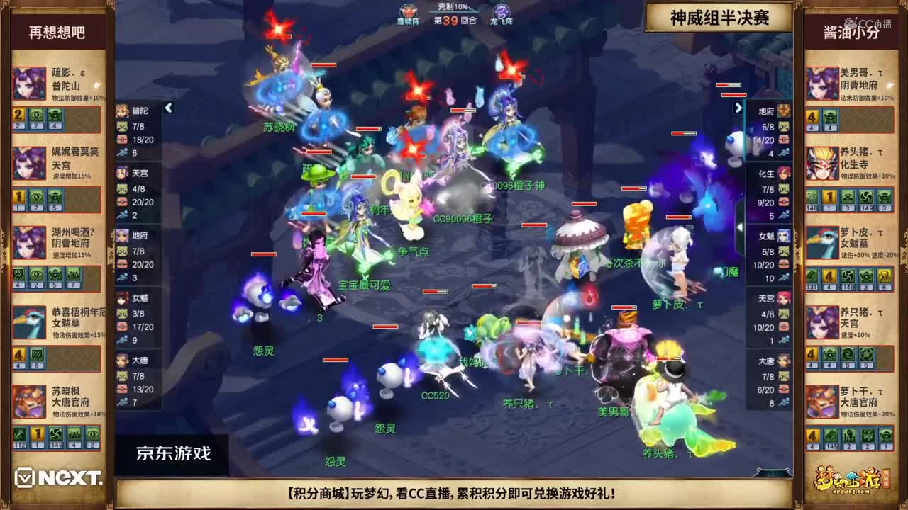 【NeXT冬季赛】《梦幻西游》电脑版，神威组半决赛：再想想吧VS酱油小分
