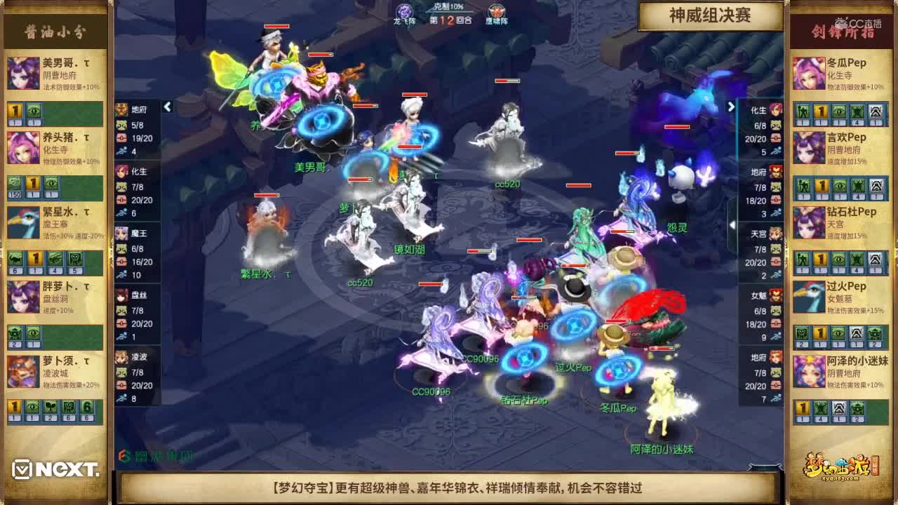 【NeXT冬季赛】《梦幻西游》电脑版，神威组总决赛：剑锋所指VS酱油小分